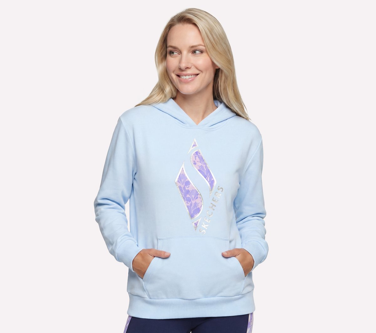 Women Floral Diamond Pullover Hoodie