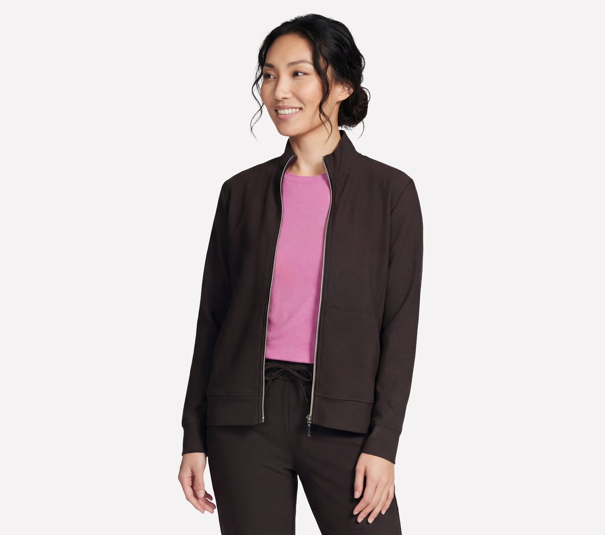 Women GO Luxe Rib Everyday Full Zip Jacket