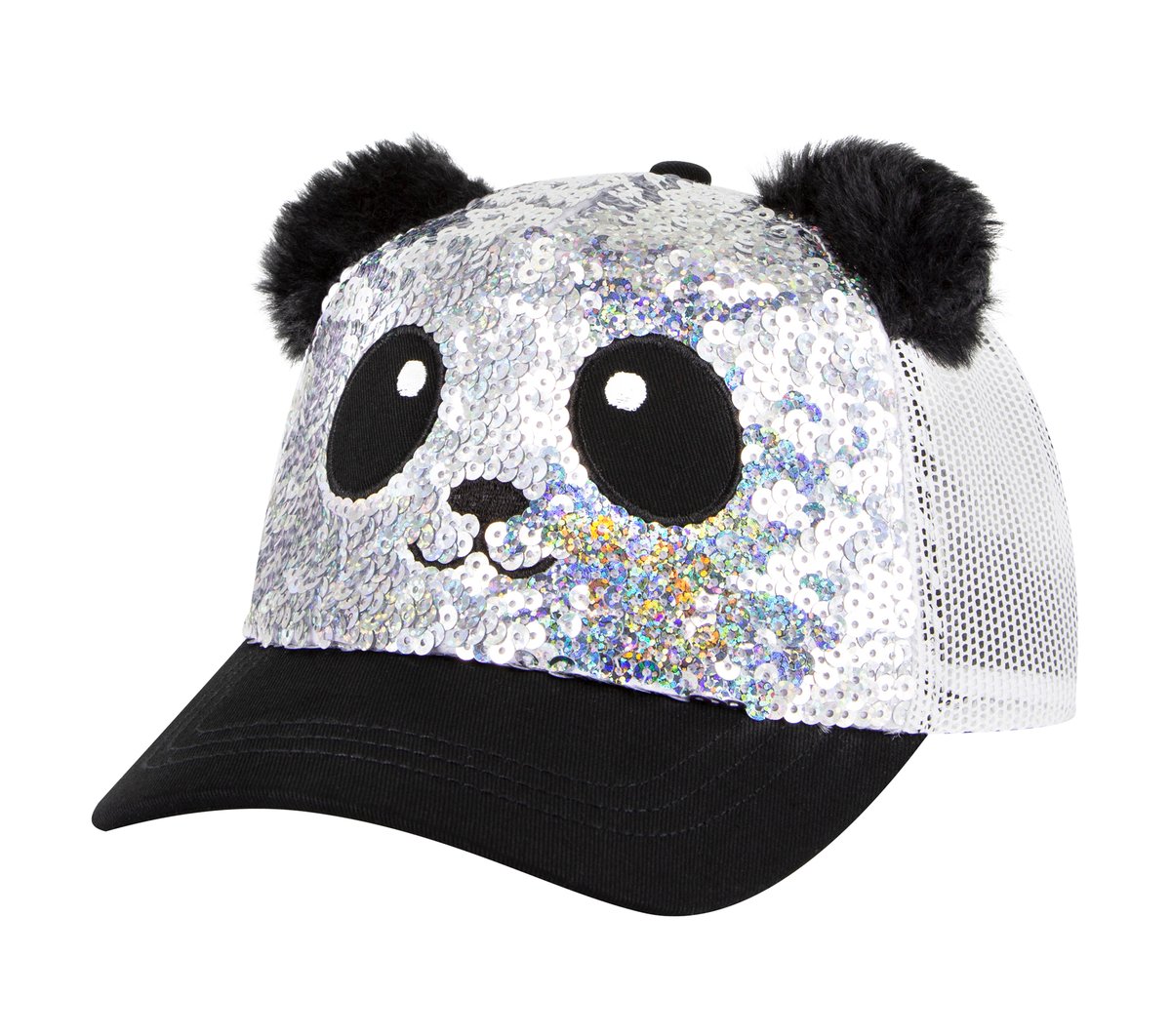 Kids Sequin Panda Hat