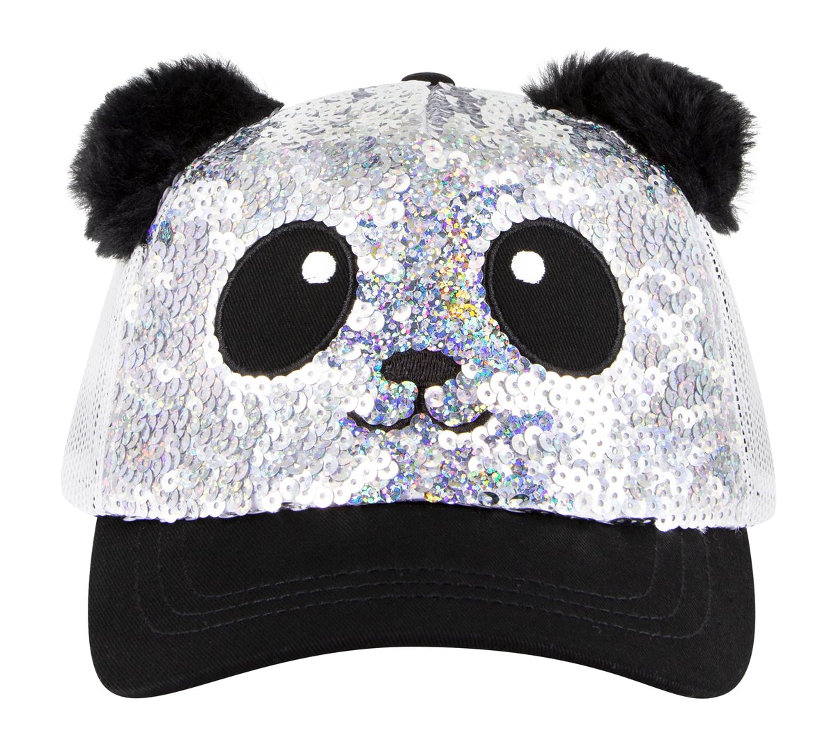 Kids Sequin Panda Hat
