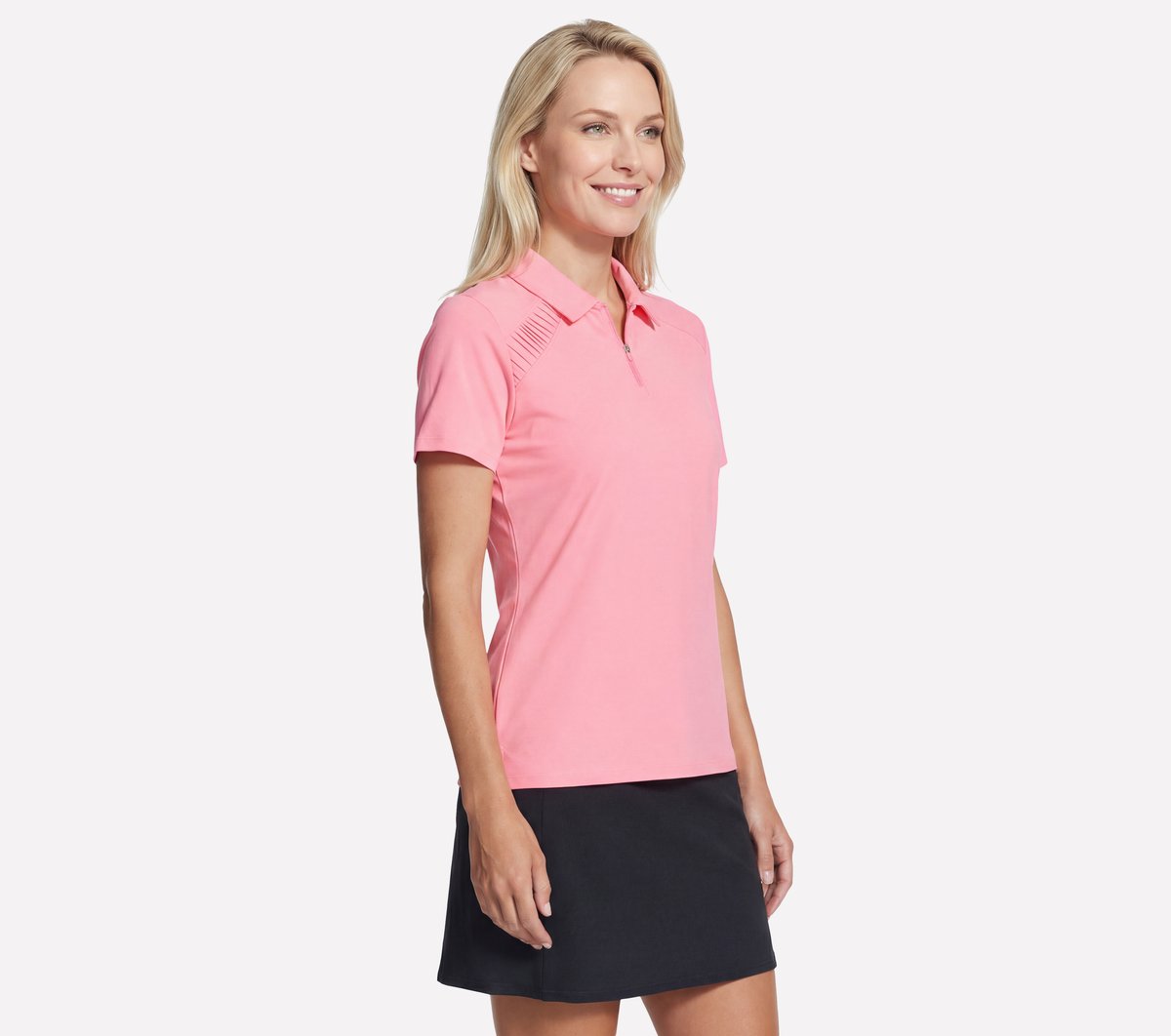 Women GO GOLF Short Sleeve Birdie Zip Front Polo