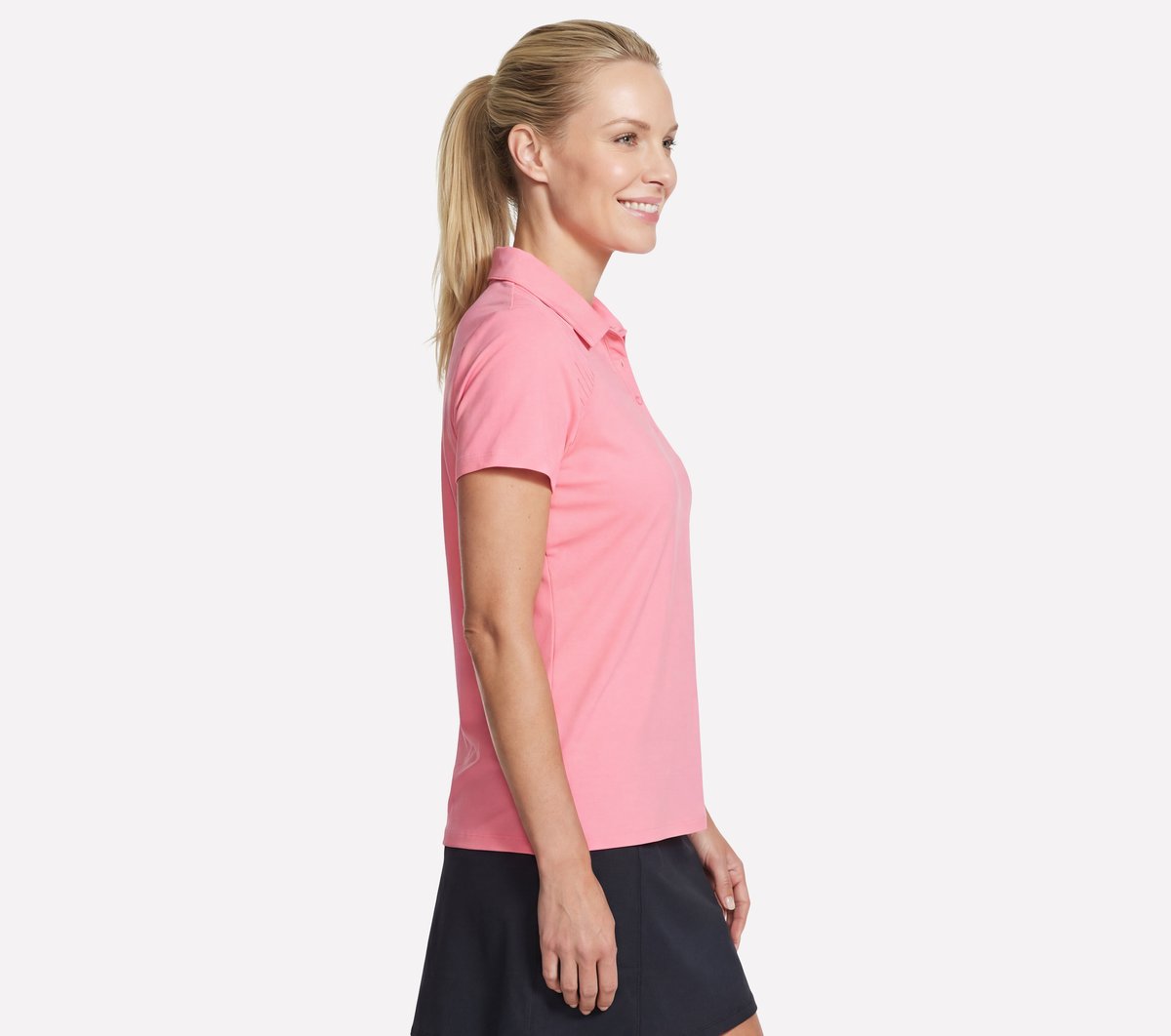 Women GO GOLF Short Sleeve Birdie Zip Front Polo