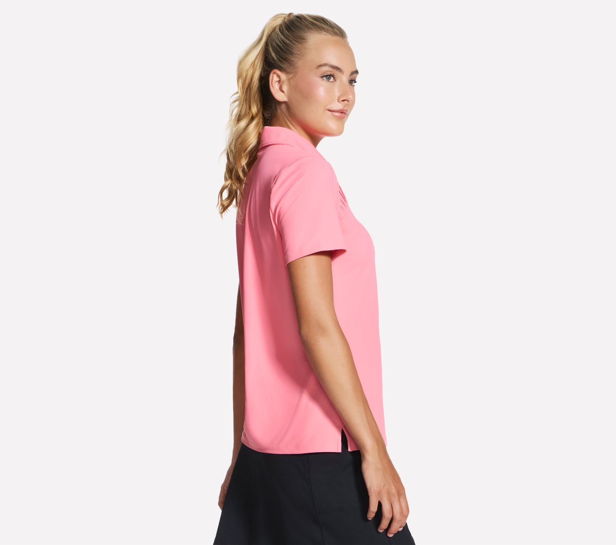 Women GO GOLF Short Sleeve Birdie Zip Front Polo