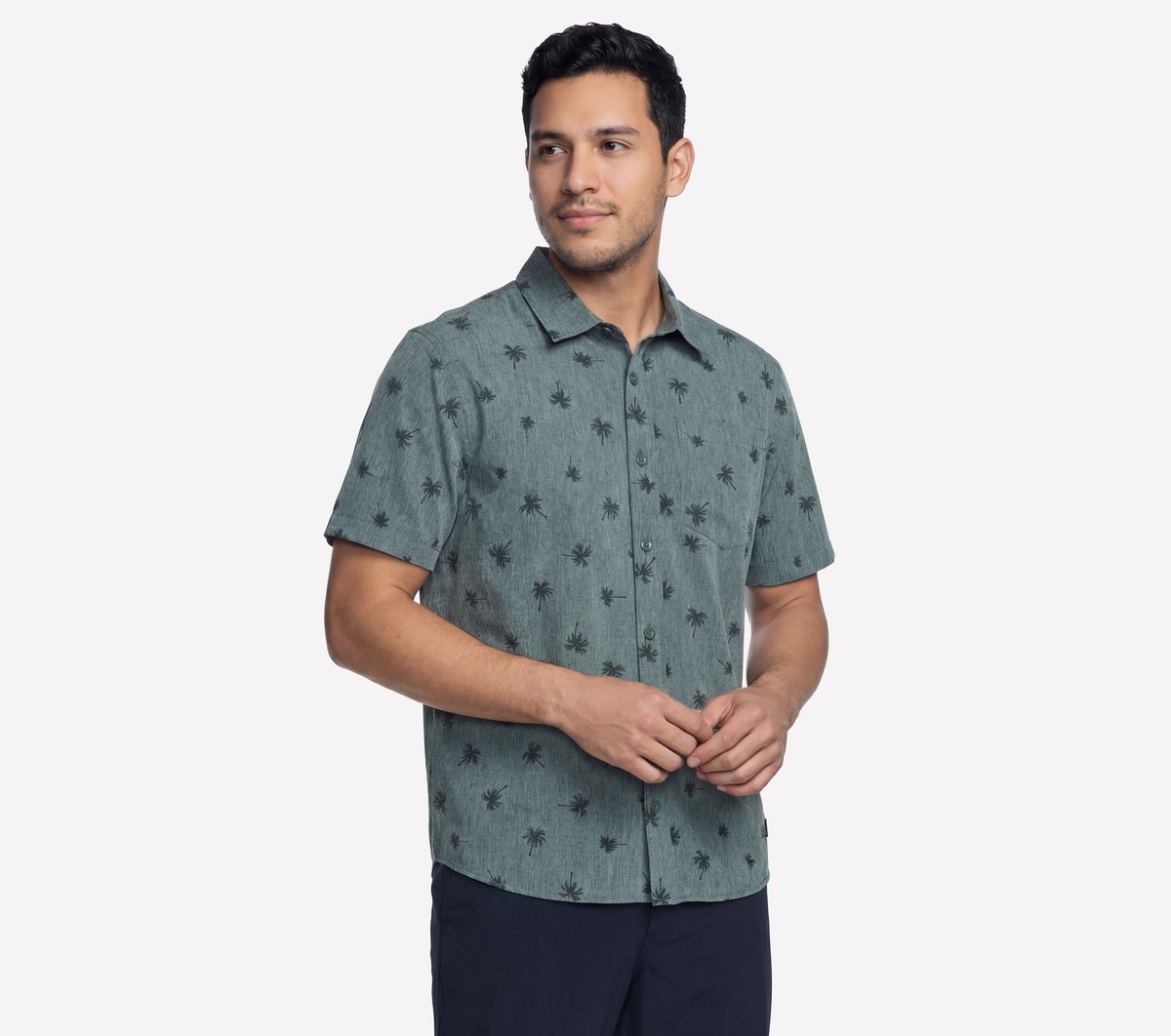 Men The GO WALK Air Printed Short Sleeve Shirt