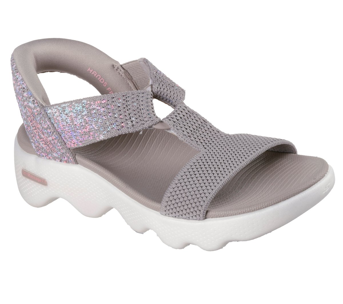 Women Slip-ins: GO WALK Massage Fit Sandal - Confetti Sky