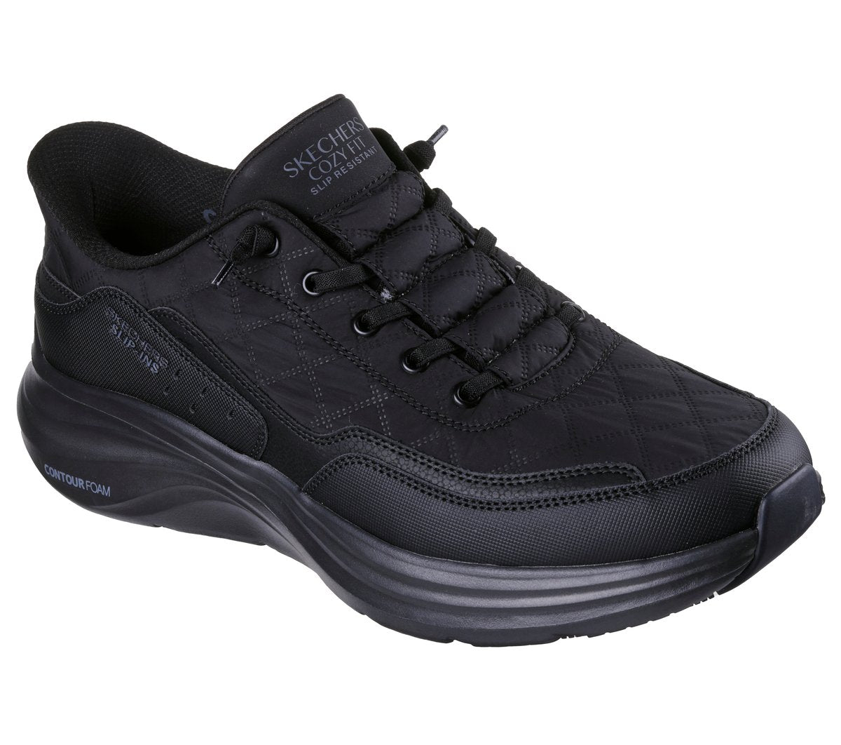 Men Slip-ins Work Slip-Resistant: Contour Foam - Cozy Fit
