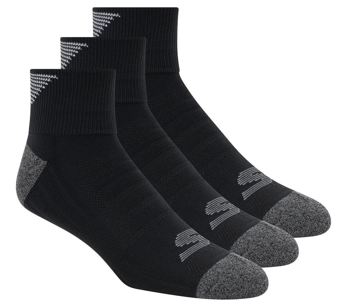 Men 3 Pack Men's Half Terry Quarter Crew Socks
