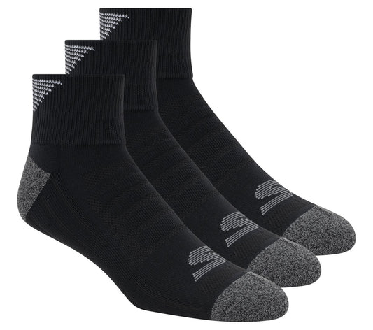 Men 3 Pack Men's Half Terry Quarter Crew Socks