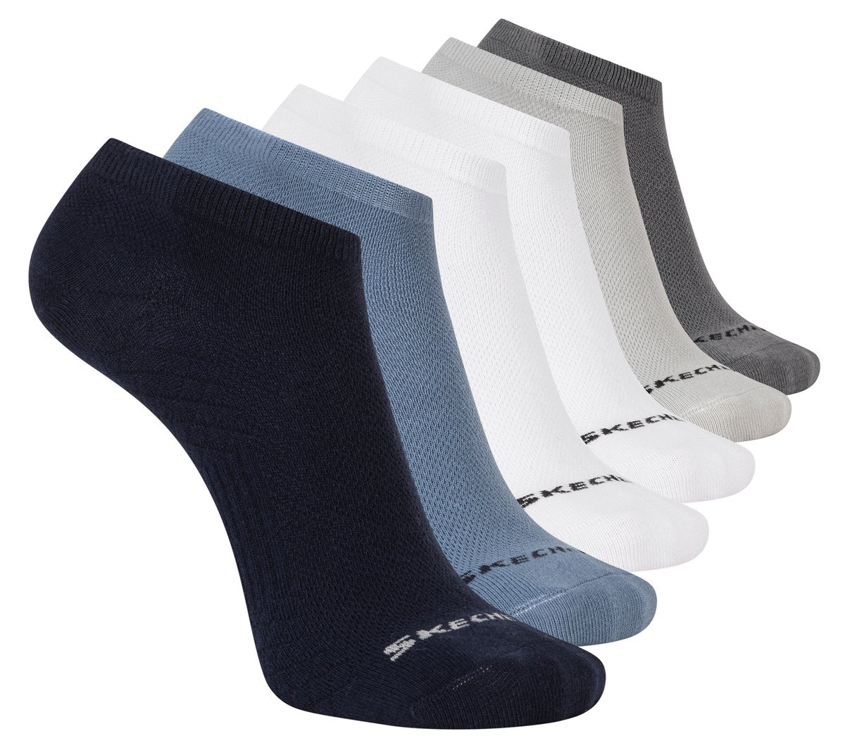 Men 6 Pack Men's Low Cut Texture Knit Socks