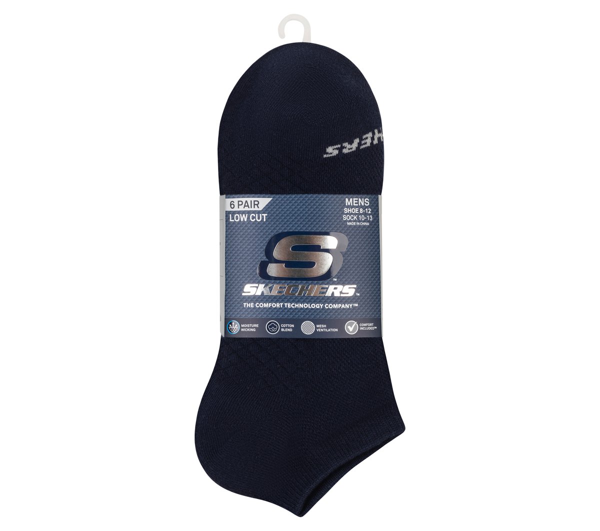 Men 6 Pack Men's Low Cut Texture Knit Socks