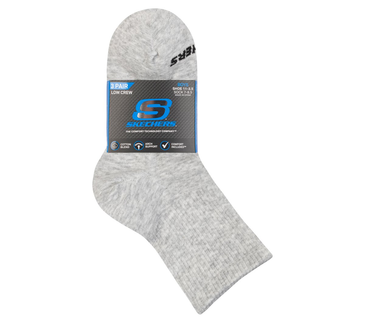 Kids 3 Pack Boys' Crew Cotton Socks